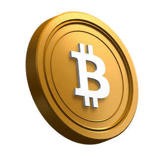 Mince Bitcoin (BTC) nakloněná v grafice hero sekce